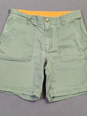 Howler Bros Clarksville Walk Shorts Men's 32 Green Stretch Cotton Brushed Twill